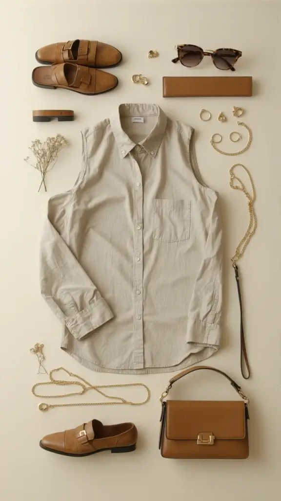 Upcycled linen outfit