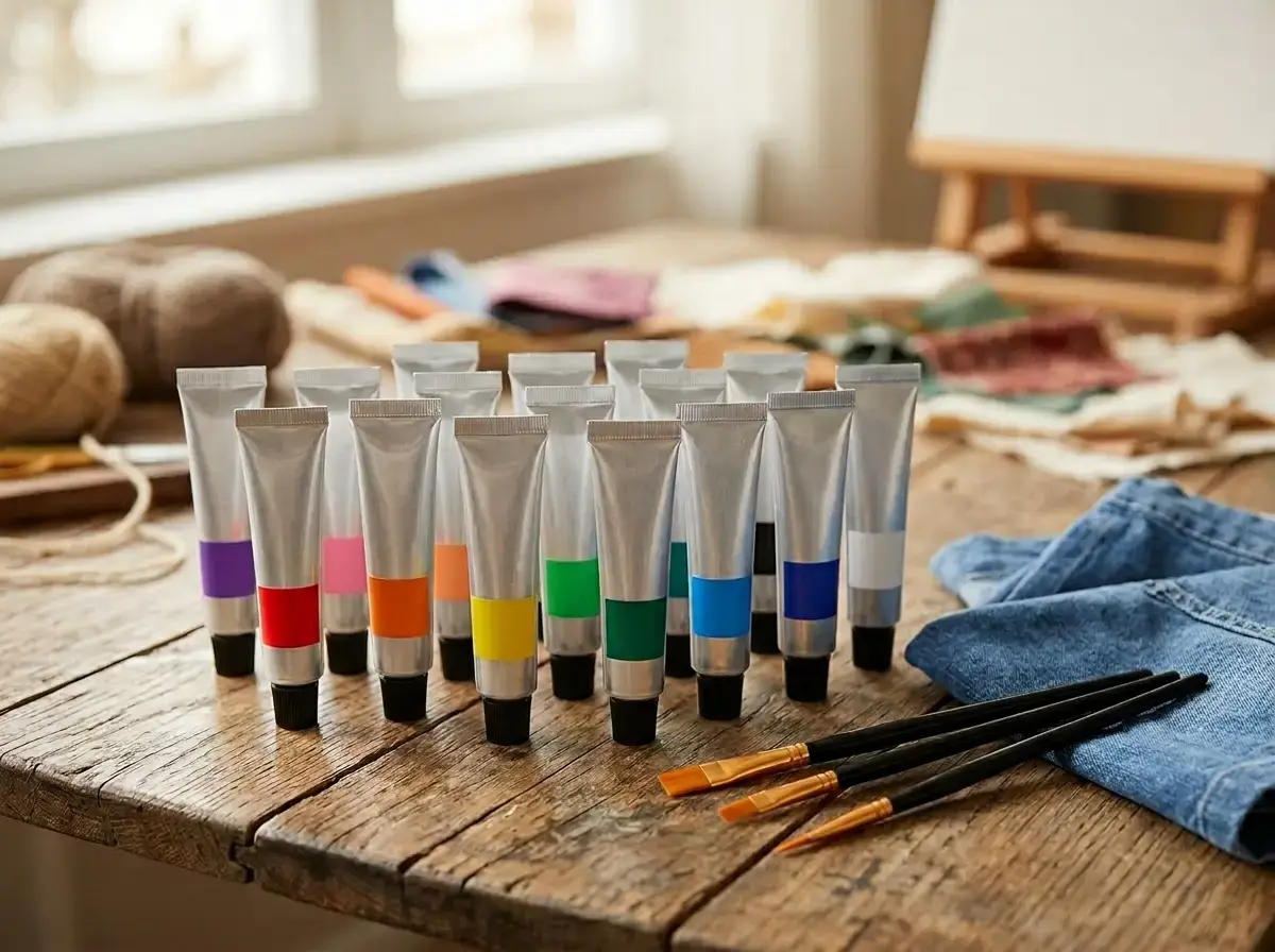 Fabric paint set for painting custom denim panels