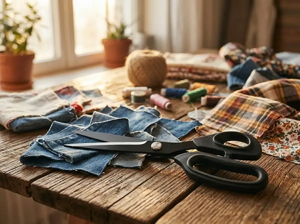 Fabric scissors for cropping, cutting and fraying garments