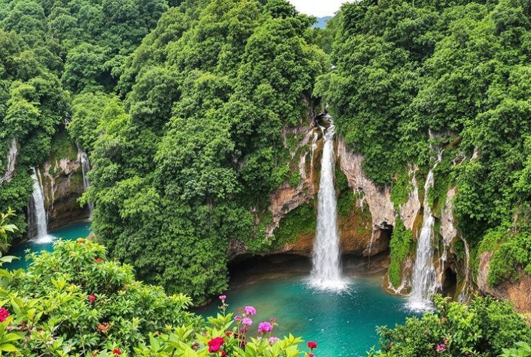 Lush jungles and hidden waterfalls in Thailand.